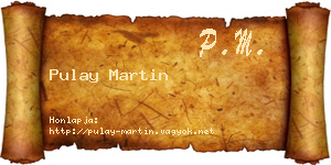 Pulay Martin névjegykártya